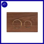 کلید تخلیه توکار مدل گرد روکش گردو رنگ طلایی