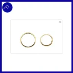 کلید تخلیه توکار مدل گرد سفید یخچالی با رینگ طلایی