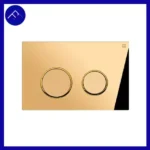 کلید تخلیه توکار مدل گرد طلایی آبکاری شده با رینگ طلایی