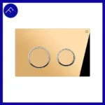 کلید تخلیه توکار مدل گرد طلایی آبکاری شده با رینگ کروم
