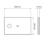 ابعاد کلید تخلیه توکار مدل تاچلس (چشمی)