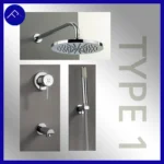 شیر دوش توکار گارنت مدل تنسو تیپ 1