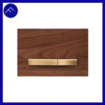 کلید تخلیه توکار مدل پرایم روکش چوب گردو دکمه طلایی