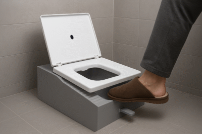 مدل پدال دار درب توالت ایرانی